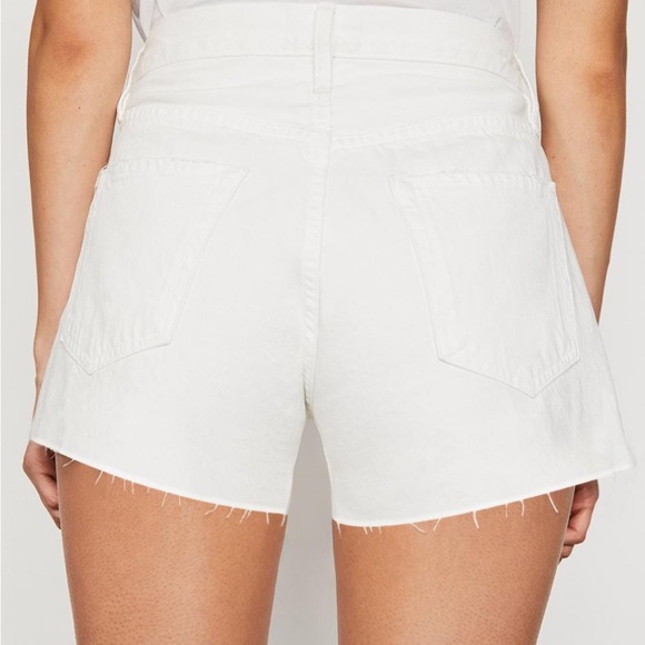 FRAME women’s LE SIMONE SHORT RAW RUMPLED BLANC GRIND - Picture 3 of 16
